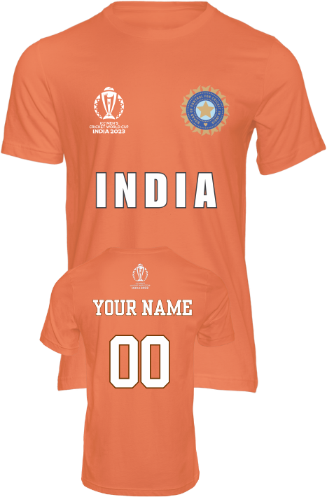 Yuvaa Design | Cricket Jersey Orange | Cricket World Cup 2023