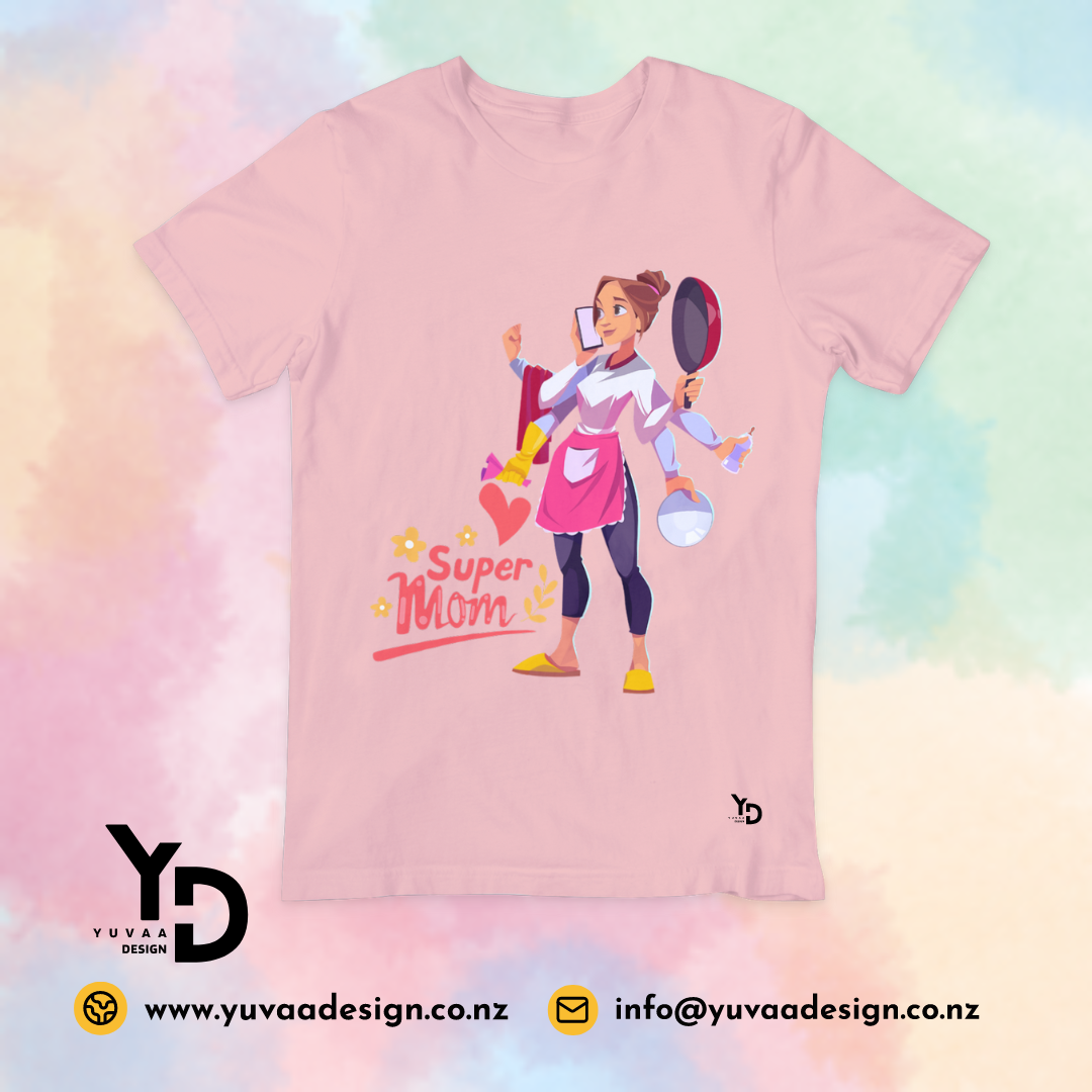 Yuvaa Design | Super Mom Graphic T-shirt