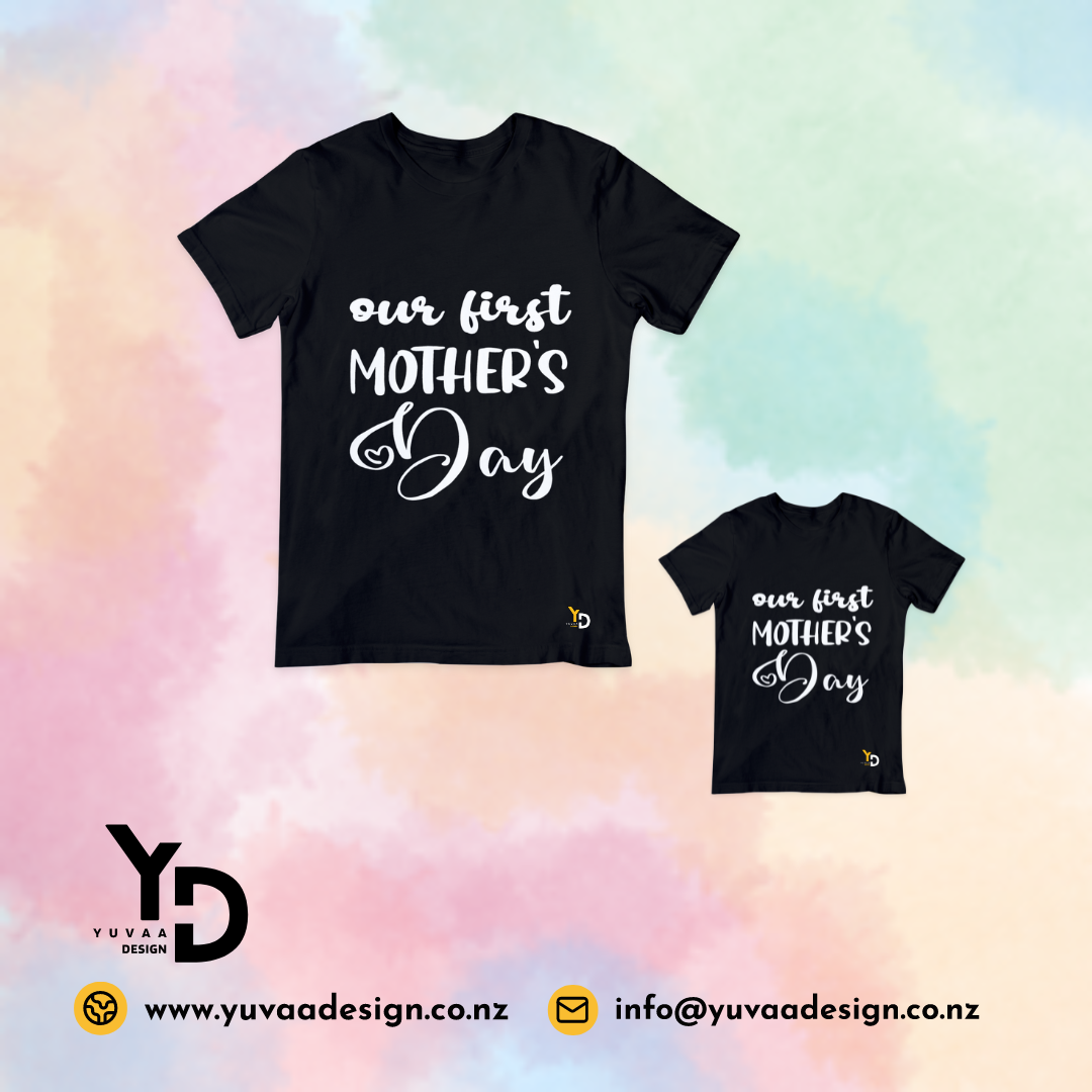 Yuvaa Design | Mom Tshirt and Infant Wee Tee Combo