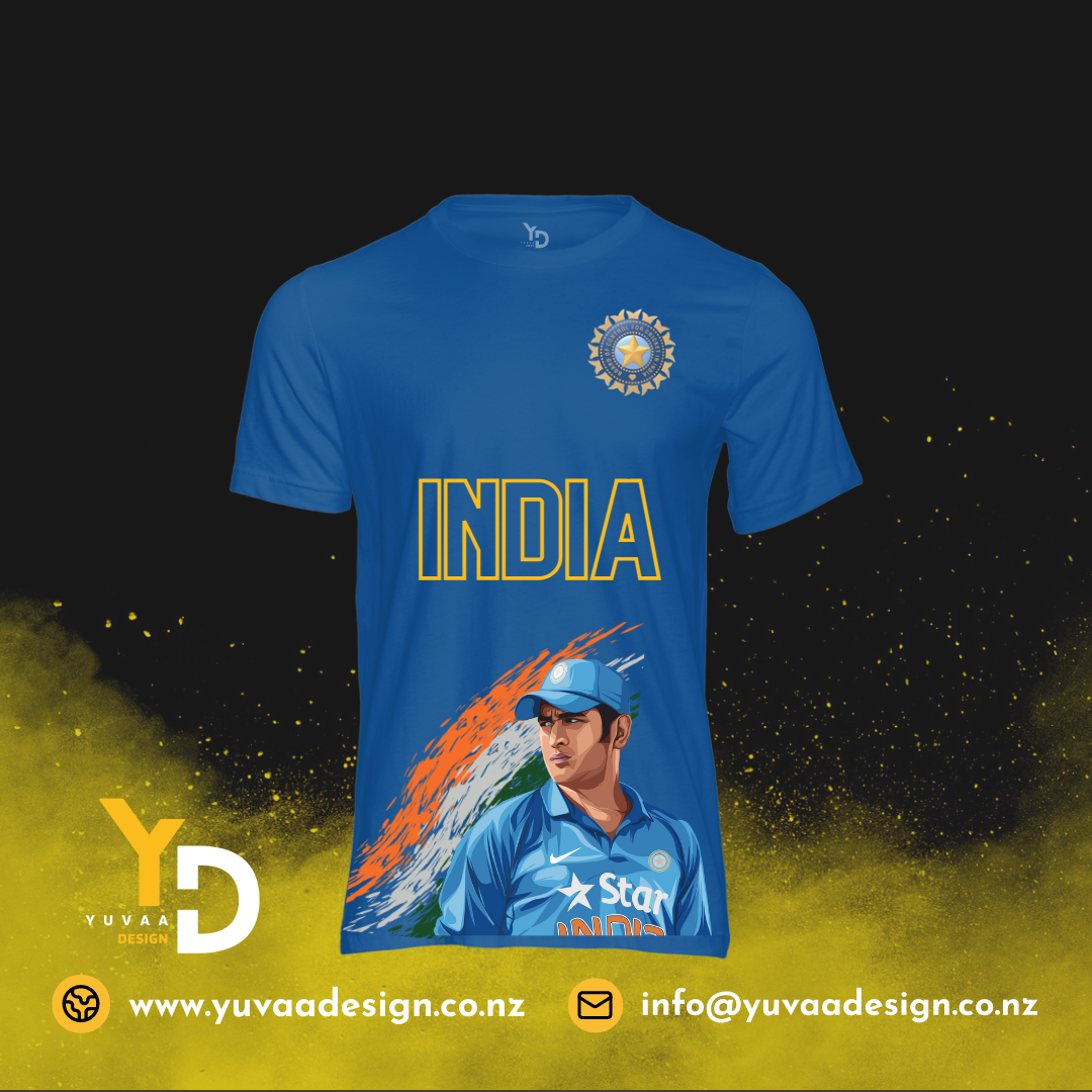 Yuvaa Design | Cricket Jersey | MS Dhoni